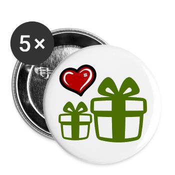 Gift - Buttons large 2.2''/56 mm (5-pack) - white - Front