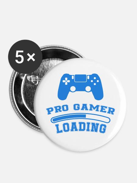 Pro Gamer Loading - Buttons groß 56 mm (5er Pack) - Weiß