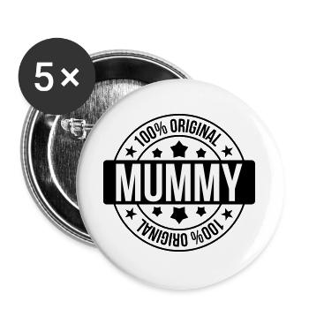 Best Mom - Mother's Day - Buttons large 2.2''/56 mm (5-pack) - white - Front