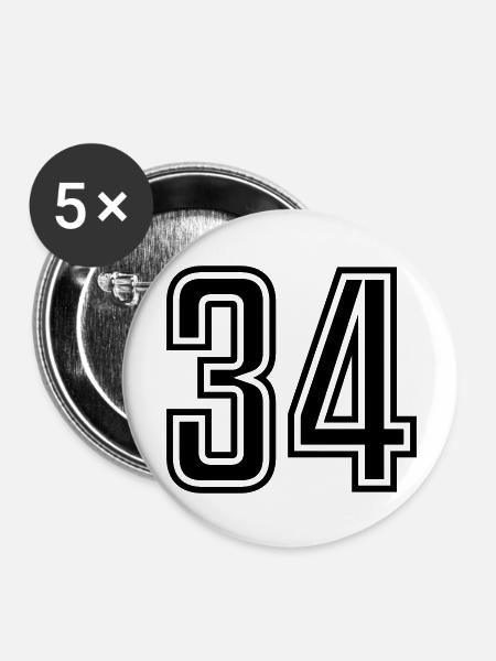 34 - Buttons groß 56 mm (5er Pack) - Weiß