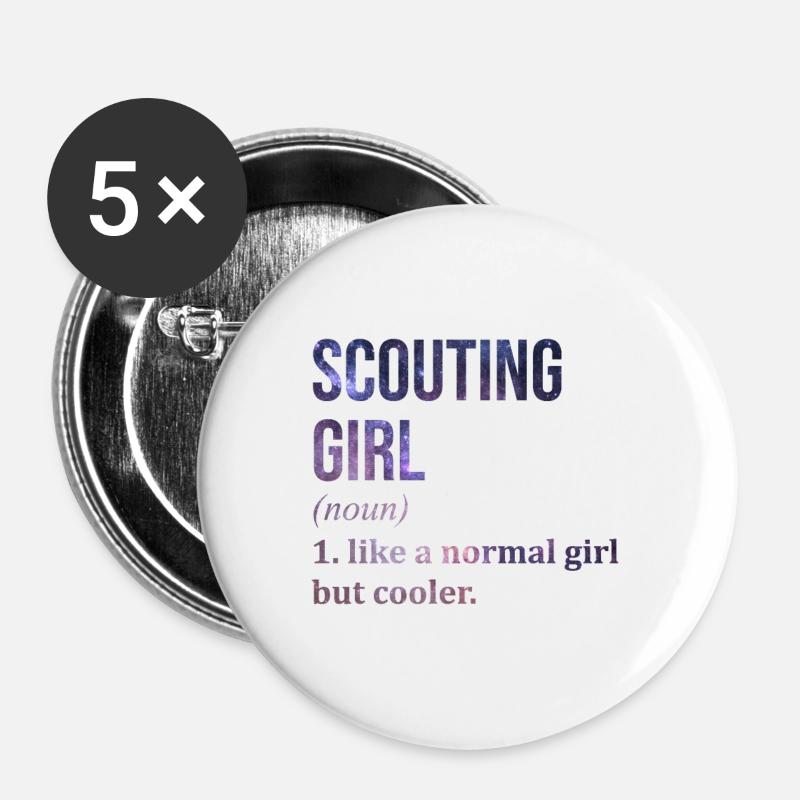 Scout - Buttons large 2.2''/56 mm (5-pack) - white