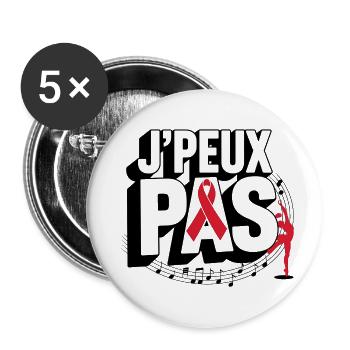Ich kann nicht tanzen Ballett Geschenkidee T-Shirt - Buttons groß 56 mm (5er Pack) - Weiß - Vorne