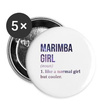 Marimba - Buttons large 2.2''/56 mm (5-pack) - white - Front