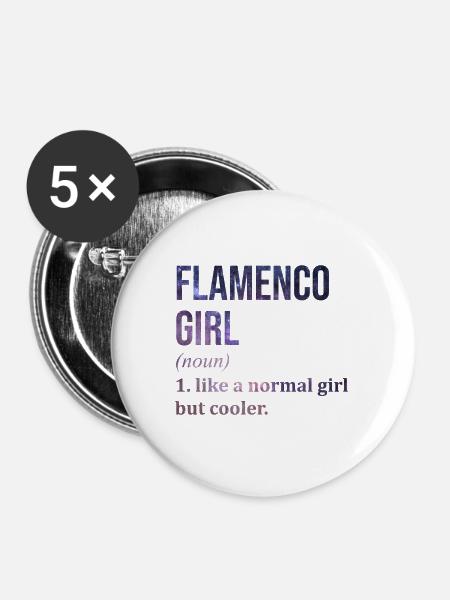 Flamenco Flamenco Flamenco - Buttons groß 56 mm (5er Pack) - Weiß