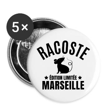 Marseille, Marseille humour, Marseillais - Buttons large 2.2''/56 mm (5-pack) - white - Front