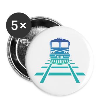 Railway Station Railway Model Railway - Buttons large 2.2''/56 mm (5-pack) - white - Front