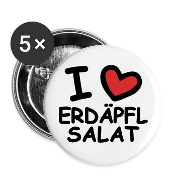 I Love Potato Salad - Buttons large 2.2''/56 mm (5-pack) - white - Front