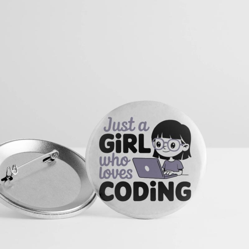 Juste une fille qui aime coder Lot de 5 grands badges (56 mm)