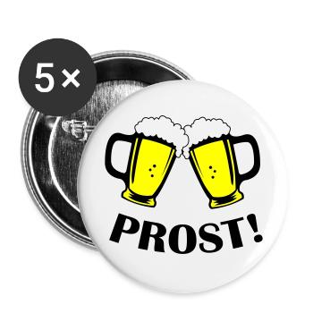Beer Cheers - Buttons large 2.2''/56 mm (5-pack) - white - Front