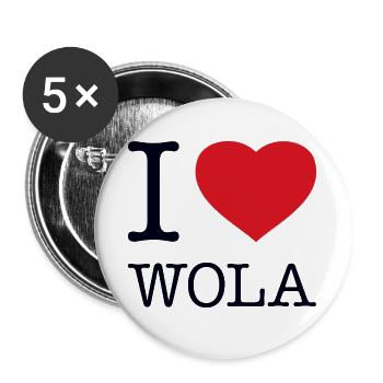 J’ADORE WOLA - Lot de 5 grands badges (56 mm) - blanc - Devant