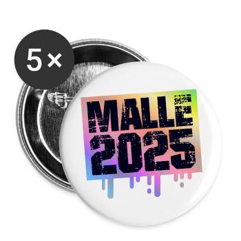 Malle 2025 Colorful Mallorca - Buttons large 2.2''/56 mm (5-pack) - white - Front
