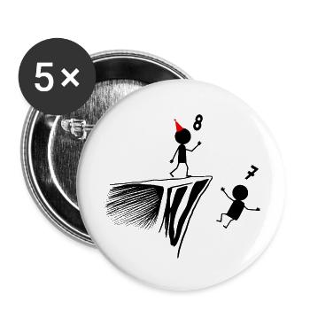 8th Birthday, 8 Year Old Gift, 8 Year Old, 8 Year Old Humor - Buttons large 2.2''/56 mm (5-pack) - white - Front