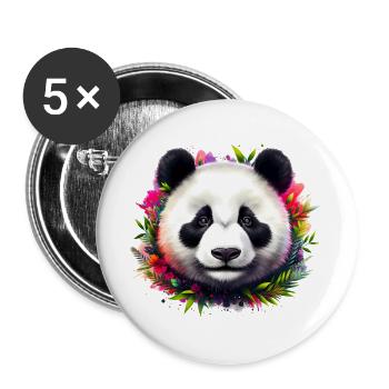 Panda - Buttons large 2.2''/56 mm (5-pack) - white - Front