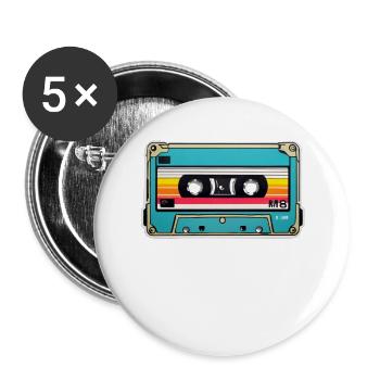 Analog Vibes, Digital Lies - Buttons large 2.2''/56 mm (5-pack) - white - Front