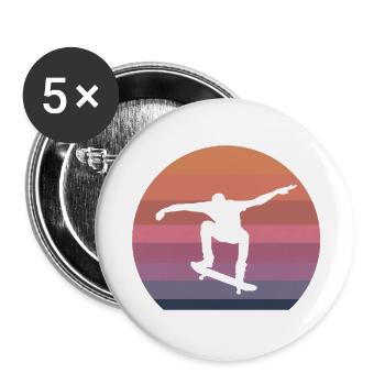 Skate - Buttons groß 56 mm (5er Pack) - Weiß - Vorne