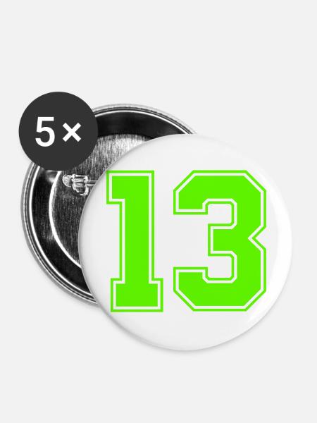 13 - Buttons groß 56 mm (5er Pack) - Weiß