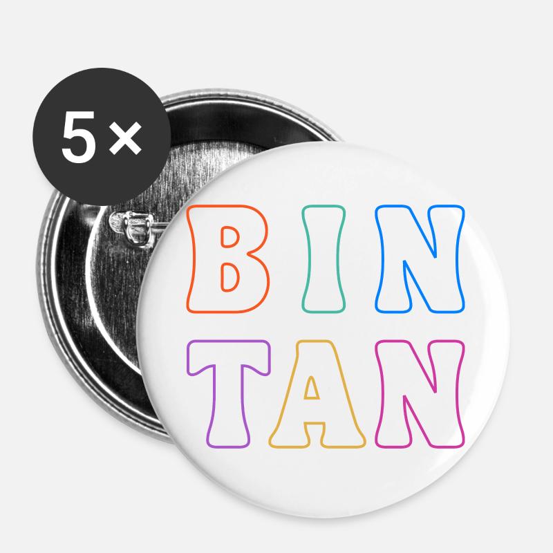 Bintan Indonesia - Buttons large 2.2''/56 mm (5-pack) - white