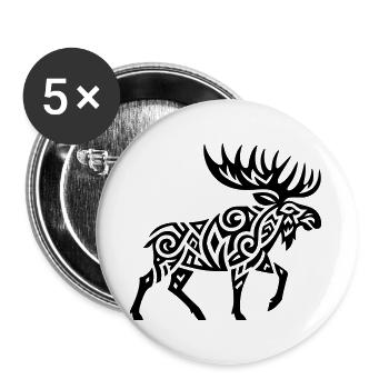 Orignal tribal - Lot de 5 grands badges (56 mm) - blanc - Devant