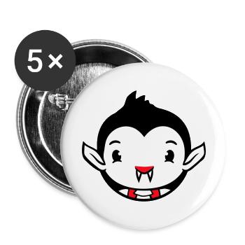 Duck Vampire Halloween Costume Bloodsucker Monster - Buttons large 2.2''/56 mm (5-pack) - white - Front