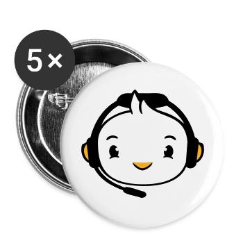 Duck Gamer Gaming Voice Chat Headset Console Game - Buttons large 2.2''/56 mm (5-pack) - white - Front