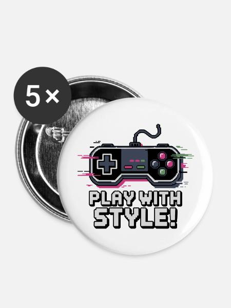 VIDEOSPIEL-CONTROLLER - Buttons groß 56 mm (5er Pack) - Weiß