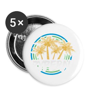 Chypre comme vacances - Lot de 5 grands badges (56 mm) - blanc - Devant