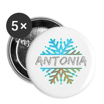 Antonia - Buttons groß 56 mm (5er Pack) - Weiß - Vorne