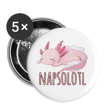 Nap Hard, Swim Later - Buttons large 2.2''/56 mm (5-pack) - white - Front