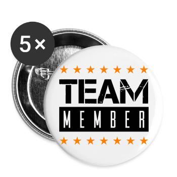 Équipier - Lot de 5 grands badges (56 mm) - blanc - Devant