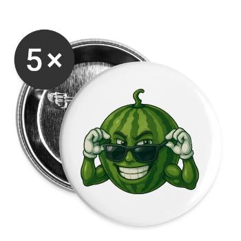 Lunettes de soleil d’été fraîches Fruity Adventure - Lot de 5 grands badges (56 mm) - blanc - Devant