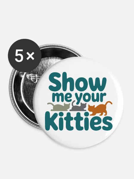 Zeig mir dein... - Buttons groß 56 mm (5er Pack) - Weiß