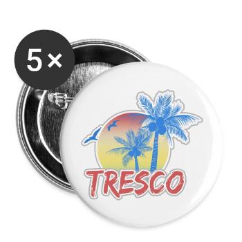 Vacances Tresco - Lot de 5 grands badges (56 mm) - blanc - Devant