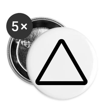 Construction Site, Warning Sign Template, Danger Warning - Buttons large 2.2''/56 mm (5-pack) - white - Front