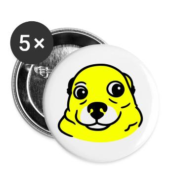 Anxious Dog in Pop Art Style - Buttons large 2.2''/56 mm (5-pack) - white - Front