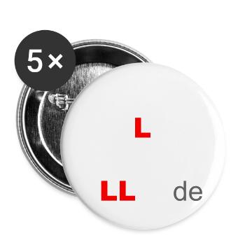 Abstract Geometric Art Pattern Print - Buttons large 2.2''/56 mm (5-pack) - white - Front