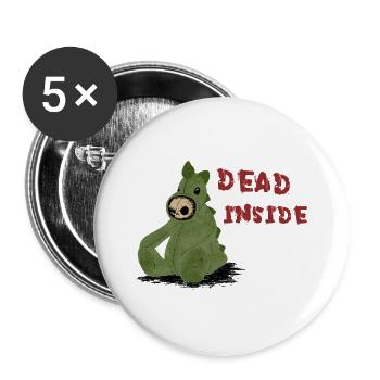 Dead Inside - Buttons large 2.2''/56 mm (5-pack) - white - Front