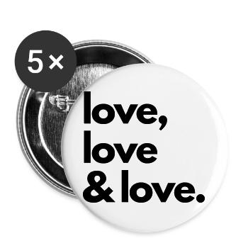 Love tote bag student kit - Buttons large 2.2''/56 mm (5-pack) - white - Front