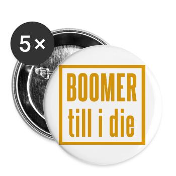 Vintage Boomer Slogan Design - Buttons large 2.2''/56 mm (5-pack) - white - Front