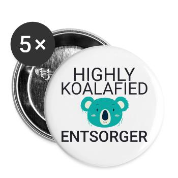 Disposal company Koalafied - Buttons large 2.2''/56 mm (5-pack) - white - Front