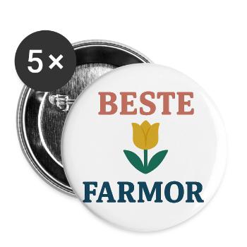 Best Grandma - Buttons large 2.2''/56 mm (5-pack) - white - Front