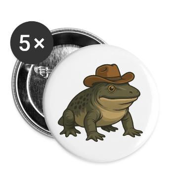 Prehistoric Amphibian Cartoon Texas Evolution - Buttons large 2.2''/56 mm (5-pack) - white - Front