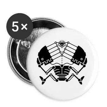 3rd Eye Robotics - black version - Buttons large 2.2''/56 mm (5-pack) - white - Front