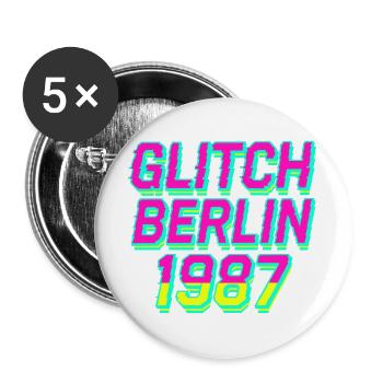 Glitch, Berlin 1987 - Buttons large 2.2''/56 mm (5-pack) - white - Front