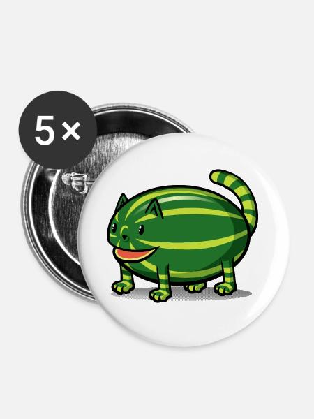 Catermelon - Buttons groß 56 mm (5er Pack) - Weiß