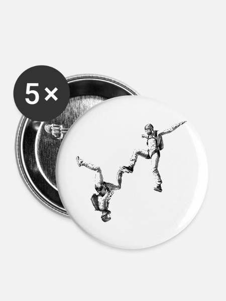 Freefly Skydiving - Buttons groß 56 mm (5er Pack) - Weiß
