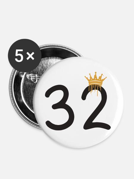 32 - Buttons groß 56 mm (5er Pack) - Weiß