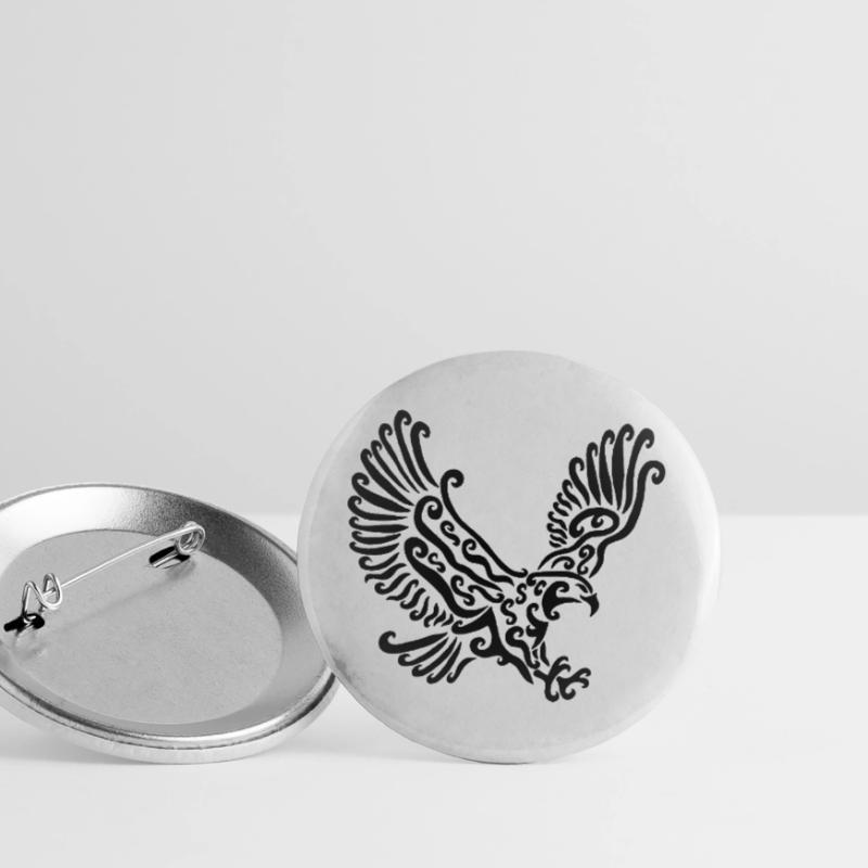 Black Eagle Buttons large 2.2''/56 mm (5-pack)
