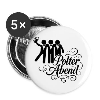Bachelor party bachelor party - Buttons large 2.2''/56 mm (5-pack) - white - Front