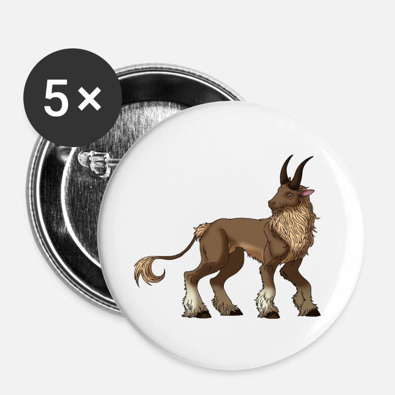 Zweispitz - Buttons groß 56 mm (5er Pack) - Weiß