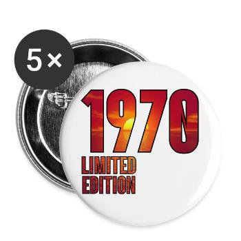 Design Vintage Sunset 1970 Edition - Buttons large 2.2''/56 mm (5-pack) - white - Front